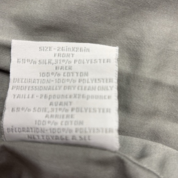 Restoration Hardware RH Euro Pillowcase 2 Shams  26 x26  Quilted Silk Blend - Picture 7 of 7